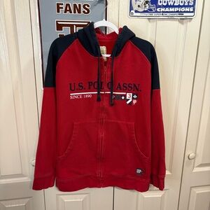 U.S. Polo Assn. Red and Black Hoodie